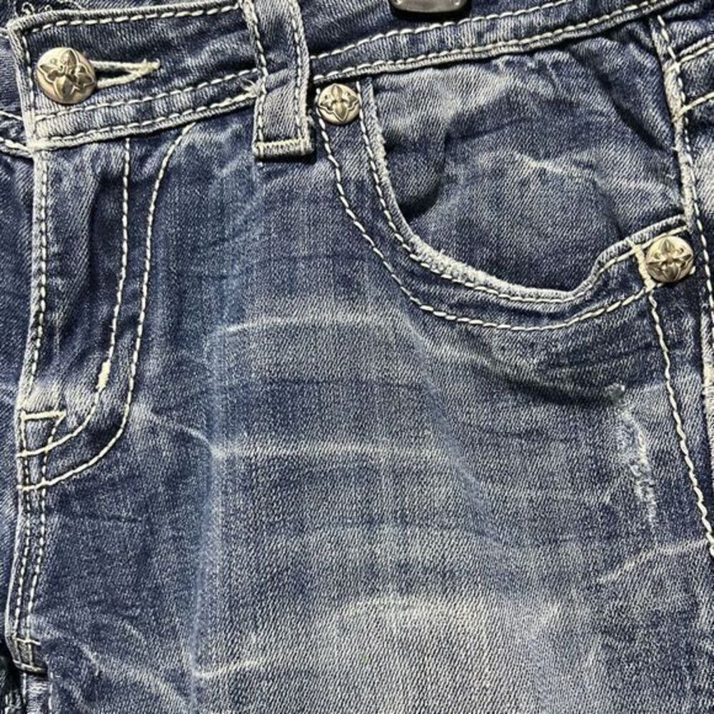 Miss Me Women's Easy Bootcut Jeans Embroidered‎ Blue Size 29 - Picture 4 of 7